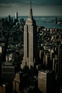 Aerial view of Manhattan Skyline